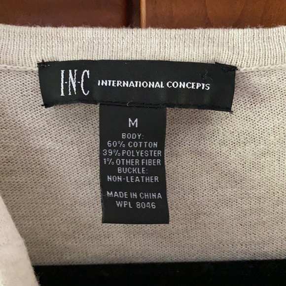 INC Brand fringed wrap sweater - Picture 2 of 5